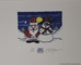 2005 Santa and Snowman #1 Numbered & Autographed by Sam Bass Print 14 " X 11" - SB-SANTANSNOWMAN105-P-T05