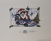 2009 Santa Claus #2 Numbered and Autographed by Sam Bass Print 14 " X 11" - SB-SANTA209-P-T05