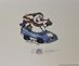 2009 Snowman #1 Numbered and Autographed by Sam Bass Print 14 " X 11" - SB-SNOWMAN109-P-T05
