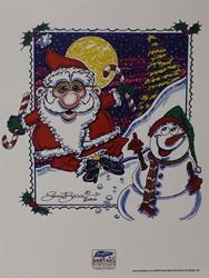 2010 Santa and Snowman #3 MINI Poster 11 " X 17" 2010 Santa and Snowman #3 MINI Poster 11 " X 17"