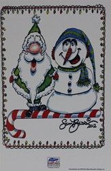 2012 Santa and Snowman #5 MINI Poster 11 " X 17" 2012 Santa and Snowman #5 MINI Poster 11 " X 17"