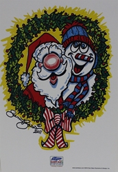 2012 Santa and Snowman #8 MINI Poster 11 " X 17" 2012 Santa and Snowman #8 MINI Poster 11 " X 17"