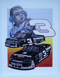 Autographed Richard Childress "RCR 1994" Original Sam Bass 27" X 21" Print w/ COA Sam Bass, Richard Childress, RCR, Monster Energy Cup Series, Winston Cup, Poster