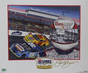 Autographed by Sam Bass Charlotte Motor Speedway 2009 "50 Years!" Poster 21" x 18" Sam Bas Poster