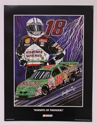 Bobby Labonte "Knights of Thunder" 17" X 23" Original 1997 Sam Bass Poster Sam Bass, Bobby Labonte, 1997, Monster Energy Cup Series, Winston Cup,Poster,