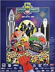 Charlotte 1997 "Speed Street 600" Sam Bass Poster  25" X 18" Sam Bas Poster