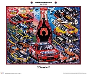Charlotte Motor Speedway 2008 Coca Cola 600 "Classic!" Sam Bass Poster 22" X 26" Sam Bas Poster
