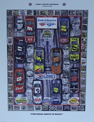 Charlotte Motor Speedway BOA 500 2006 "For Those About To Rock!" Sam Bass Print 27.5" X 21.5" Charlotte Motor Speedway BOA 500 2006 "For Those About To Rock!" Sam Bass Print 27.5" X 21.5"