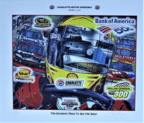 Charlotte Motorspeedway 2010 BOA 500 "The Greatest Place To See The Race" Sam Bass Numbered Print 18" X 21.5" Charlotte Motorspeedway 2010 BOA 500 "The Greatest Place To See The Race" Sam Bass Numbered Print 18" X 21.5"