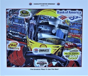 Charlotte Motorspeedway 2010 BOA 500 "The Greatest Place To See The Race" Sam Bass Print 18" X 21.5" Charlotte Motorspeedway 2010 BOA 500 "The Greatest Place To See The Race" Sam Bass Print 18" X 21.5"