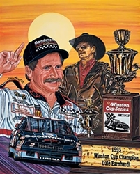 Dale Earnhardt 1993 "Six Shooter!" Sam Bass Poster 22.5" X 18" Sam Bas Poster