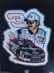 Dale Earnhardt "DE Gallery Collection" 18" X 24" Original 2001 Sam Bass Print Sam Bass, Intimidator, Earnhardt Sr., 2001, Monster Energy Cup Series, Winston Cup,Poster, The Count of Monte Carlo, Chanpion, Ralph,Dale Earnhardt "DE Gallery Collection" 18" X 24" Original 2001 Sam Bass Print