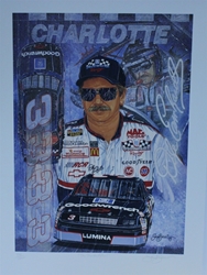 Dale Earnhardt "The Thunder Rolls" Numbered Sam Bass 30" X 22" Print Sam Bass, Intimidator, Earnhardt Sr., 1987, Monster Energy Cup Series, Winston Cup,Poster, The Count of Monte Carlo, Chanpion, Ralph, Dale Earnhardt "The Thunder Rolls" Numbered Sam Bass 30" X 22" Print