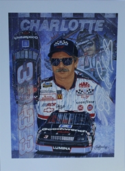 Dale Earnhardt "The Thunder Rolls" Original Sam Bass 30" X 22" Print Sam Bass, Intimidator, Earnhardt Sr., 1987, Monster Energy Cup Series, Winston Cup,Poster, The Count of Monte Carlo, Chanpion, Ralph, Dale Earnhardt "The Thunder Rolls" Original Sam Bass 30" X 22" Print