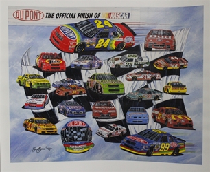 DuPont The Official Finish Of Nascar 1993 " Winning Finishes " Sam Bass Print 22" X 34.5" DuPont The Official Finish Of Nascar 1993 " Winning Finishes " Sam Bass Print 22" X 34.5"