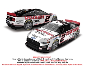 *Preorder* Austin Cindric 2023 Discount Tire 1:24 Color Chrome Nascar Diecast Austin Cindric, Nascar Diecast, 2023 Nascar Diecast, 1:24 Scale Diecast