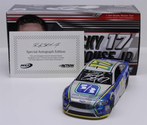 Ricky Stenhouse Jr Autographed 2018 Fifth Third Bank 1:24 Flashcoat Silver Nascar Diecast Ricky Stenhouse Jr, Nascar Diecast,2018 Nascar Diecast,1:24 Scale Diecast, pre order diecast
