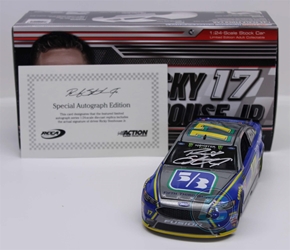 Ricky Stenhouse Jr Autographed 2018 Fifth Third Bank 1:24 Raw Nascar Diecast Ricky Stenhouse Jr, Nascar Diecast,2018 Nascar Diecast,1:24 Scale Diecast, pre order diecast