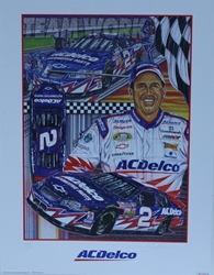 Ron Hornaday " ACDelco Racing " Original Numbered Sam Bass Print 18" X 24" Ron Hornaday " ACDelco Racing " Original Numbered Sam Bass Print 18" X 24"