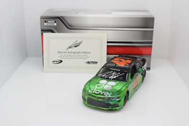 Ross Chastain Autographed 2021 Clover 1:24 Color Chrome Nascar Diecast Ross Chastain, Nascar Diecast, 2021 Nascar Diecast, 1:24 Scale Diecast