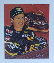 Rusty Wallace 1991 Sam Bass Numbered Print 28"  X 23" Rusty Wallace 1991 Sam Bass Numbered Print 28"  X 23"