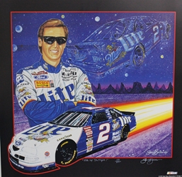 Rusty Wallace 1997  " Lite Up The Night " Numbered Sam Bass Print 26" X 25" Rusty Wallace 1997  " Lite Up The Night " Numbered Sam Bass Print 26" X 25"