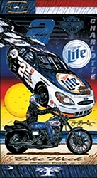 Rusty Wallace 2001 "Two For The Road" Sam Bass Poster 24" X 13" Sam Bas Poster