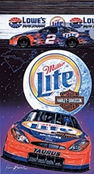 Rusty Wallace 2002 "Wheels In The Sky" Sam Bass Poster 29" X 17" Sam Bas Poster