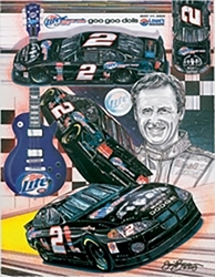 Rusty Wallace 2003 "Dolled Up!" Sam Bass Poster 27" X 21" Sam Bas Poster