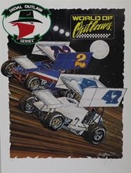 Skoal Outlaw Series "95 World Of Outlaws" Artist Proof Sam Bass Print 22" x 30" Skoal Outlaw Series "95 World Of Outlaws" Artist Proof Sam Bass Print 22" x 30"