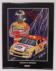 Terry Labonte "Knights of Thunder" 17" X 23" Original 1997 Sam Bass Poster Sam Bass, Terry Labonte, 1997, Monster Energy Cup Series, Winston Cup,Poster,