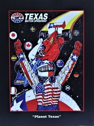 Texas Motor Speedway Open Wheel 2001 "Planet Texas" Sam Bass Print 21" X 18" Texas Motor Speedway Open Wheel 2001 "Planet Texas" Sam Bass Print 21" X 18"