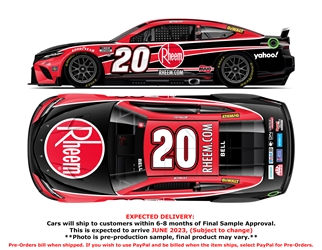 *Preorder* Christopher Bell 2023 Rheem 1:24 Color Chrome Nascar Diecast Christopher Bell, Nascar Diecast, 2023 Nascar Diecast, 1:24 Scale Diecast